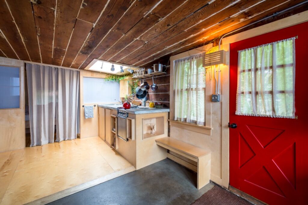 Detached garage or guest house structure evaluated for ADU potential in Virginia.